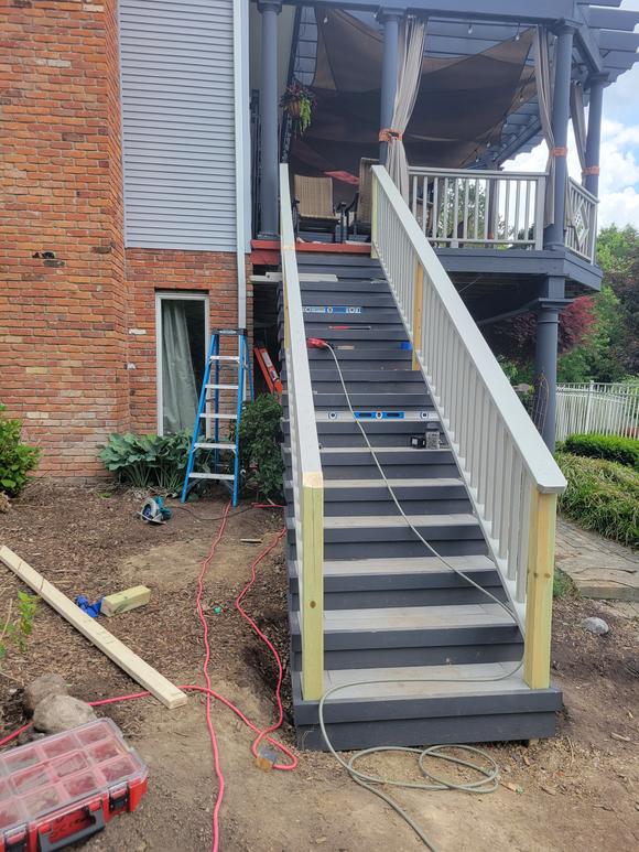New deck stairs